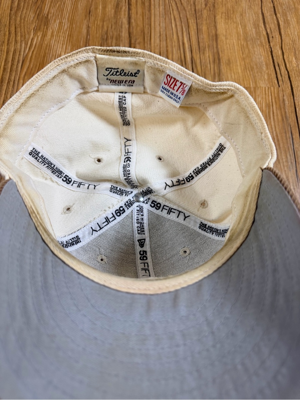 Vintage Titleist New Era 59FIFTY Golf Hat 7 5/8 Made USA FootJoy FJ Fitted - Picture 7 of 9